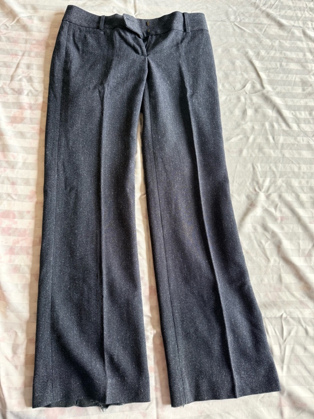 LOFT Navy Speckled Marisa Trouser